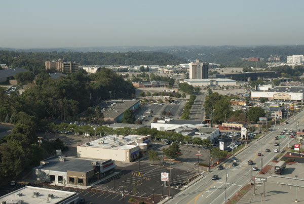 Aerial view of Monroeville, Pennsylvania